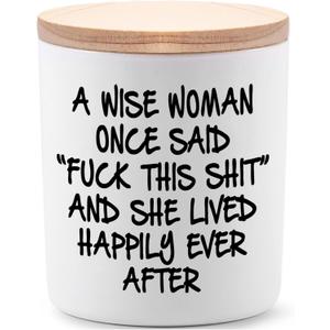 Birthday Candles Gifts for Women Funny Unique Sister Best Friend Her Wife Girlfriend Gifts for Mothers Day A Wise Woman Once Said F This Lavender Scented Soy Candle