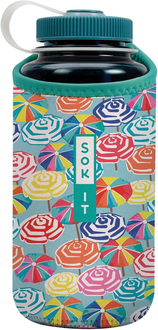 Sok It BotlSok Water Bottle Sleeve Insulated Neoprene Cover (Sicilian Sunsets, Fits 32oz Nalgene)