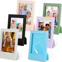 6 Pcs Mini Picture Frames 2x3 Inch, Colorful Photo Frames for Instax Mini Film, Small Plastic Photo Wallet Sized Frame with Stand for Home Office Decor