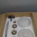 Emak 2 Pack Black Gold Pendant Lights Kitchen Island, Modern 8 Inch Clear Glass Pendant Light, Farmhouse Island Lights for Kitchen, Bathroom, Dining Room, PL122-BKBGD-CG-2PK