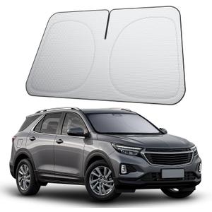 [2026 Upgraded] Nmoiss Car Windshield Sun Shade [Dot Matrix Reflective Coating] Extended Edge No Light Leakage Design Cooling Protect Car Interior from UV Damage-XL