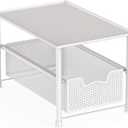 Simple Houseware Stackable Under Sink Cabinet Sliding Basket Organizer Drawer, White