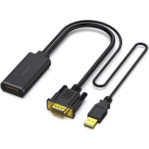 BENFEI VGA to HDMI Adapter, 1080P Converter with Audio from Computer/Laptop VGA Source to HDMI TV/Monitor