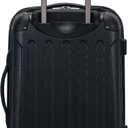 Rockland London Hardside 3 Piece Expandable Spinner Wheel Luggage Set, (20"/24"/28"), Black