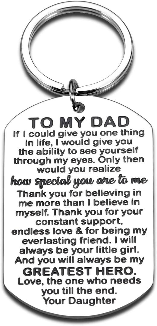 Fathers Gifts from Daughter Keychain Dad Birthday Gift Gifts for Dad Who Wants Nothing Father of The Bride Bonus Dad Gifts Grandpa Gifts Papa Gifts Best Dad Ever Gifts Christmas Valentines Day