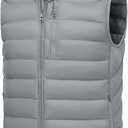 Rdruko Men's Puffer Vest Lightweight Outerwear Winter Warm Outdoor Hiking Casual Vest with 5 Pockets (Large)