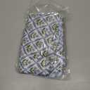 Christmas Tree Skirt Cotton Floral Block Tree Skirt in Nature Color for Home Xmas Party Seasonal Holiday Decoration Indoor Outdoor(60 Inch,Blue)