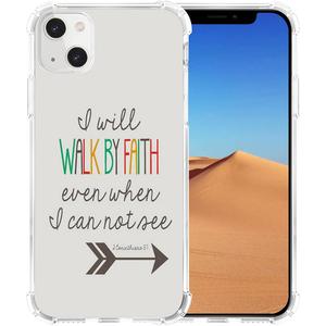 Case for iPhone 14 & 13,Soft TPU Cover Heavy Duty Protection Compatible with iPhone 13 & 14 Christian Sayings Bible Verse I Will Walk by Faith Even When I Can Not See 2 Corinthians 5:7 Case for iPhone 14 & 13,Soft TPU Cover Heavy Duty Protection Compatible with iPhone 13 & 14 Christian Sayings Bible Verse I Will Walk by Faith Even When I Can Not See 2 Corinthians 5:7