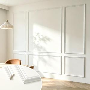Peel and Stick Wall Molding Kit, Wainscoting Panels 24 PCS