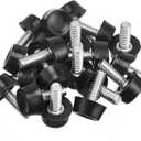 1/4" UNC Thread Adjustable Furniture Levelers Screw in Threaded, Galvanized Steel Screw Foot Levelers Screw On Furniture Glide Leveling for Table, Chair, Furniture Legs, 20 pcs Pack