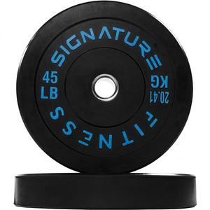 Fitvids 2" Olympic Bumper Plate Weight Plates with Steel Hub, 45LB, Pair