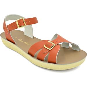 Salt Water Sandals Sun-San Boardwalk Women's Leather Sandals (11, Paprika)