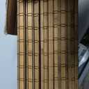 UNISHADES Cordless Bamboo Roman Shades for Windows, Blinds Size (34.5" W 64" H) Colour (Highfield Teak)