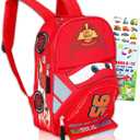 Disney Cars Mini Backpack for Kids Boys ~ Premium 12" Lightning McQueen School Bag with Stickers (Disney Pixar Cars School Supplies Bundle)