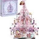Christmas Tree Building Block Set, 730 PCS Christmas Music Box Bricks Model Kit, Construction Toy for Adults Girls