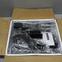 Furologee Bakers Rack with Power Outlet and LED Light, Small Coffee Bar Station with 4 Tier Shelves, Microwave Stand Table with 6 S Hooks, Kitchen Storage Rack for Spices, Pots, Black Oak