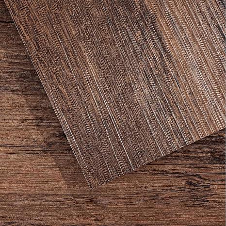 VallisCo Peel and Stick Vinyl Flooring 36 Pack 54 Sq.Ft, Waterproof Vinyl Flooring Peel and Stick for Office, Living Room, Bathroom, Kitchen - Unique Design, Easy to Install Floor, Brown