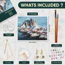 Gofahaugen Framed Paint by Numbers Kit for Adults 16x20 inches