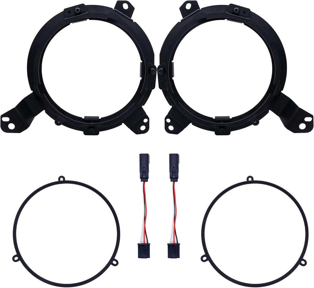 HiSport Headlight Mounting Bracket Aluminium Alloy - Omnidirectional Adjustable with Wiring Harness, Compatible with Jeep Wrangler JL 2018-2020 (7" Light, 6-Piece Set)