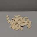 OLYCRAFT 50PCS Wood Pieces - Unfinished Natural Wood Rhombus Cutout Shape Blank Slices for DIY Crafts & Holiday Decoration - 2.3x1.3x0.2 Inch