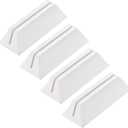 4 Pieces Desk Partition Clamp Support Bracket Sneeze Guard Support Clamp Desk Divider Clamp Brackets Shelf Clip Clamp Holder Screen Stand Base Desk Privacy Screen Clip Clamp, White