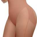 SHAPELLX Butt Lifting Shapewear for Women Tummy Control Body Shaper Faja Shorts High Waisted Girdle Mesh Compression Panties (Large, A3-brown-above-knee Shorts)