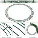 Aodaer 24 Pack 30 Inch Wire Wreath Frame Christmas Dark Green Wire Wreath Ring Round Metal DIY Floral Crafts Wreaths for Halloween New Year Holiday Valentines Day Decorations