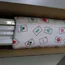Mahjong Racks with Pushers, White Wooden American Mahjong Tile Pushers and Racks Set of 4, with White Printed Mahjong Racks Drawstring Bag, Mahjong Accessories (19.68 Inches), 19.68 x 2.55 x 1.06 inches