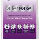 Set of 2 Standard/Queen AllerEase Pillow Protectors - Temperature Balancing, Allergist Recommended - Premium Breathable, Zippered Protectors