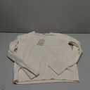 State Cashmere Womens Essential V-Neck Sweater 100% Pure Cashmere Classic Long Sleeve Pullover (Small, Undyed White)