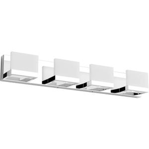 Tipace 4 Lights LED Modern Vanity Light Chrome Bathroom Lighting Fixture Up and Down Bathroom Wall Light Over Mirror(White Light 6000K) (Chrome-Non Dimmable)