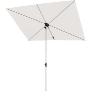 Grand patio Balcony Umbrella, JENA 6x4 FT Outdoor Umbrella, Rectangular Flat Canopy Versatile Patio Shade with 360 Degree Rotating Knob for Deck Apartment, Beige