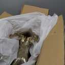 Syhood Christmas Deer Decor Champagne Standing Reindeer Decor 18" x 14" Under The Christmas Handcrafted Deer Figurines Elk Statues Gifts for Home Fireplace Table Holiday Decorations