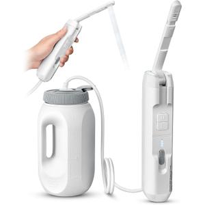 Portable Bidet for Home & Hotel use, Travel Bidet with Adjustable High Pressure & Flush Angle, IPX7 Waterproof, 1600mAh Electric Bidet for Women & Men with 2.5L Reservoir