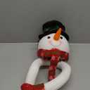 SAFIGLE Snowman Christmas Tree Topper 36 Inch Plush Snowman Head with Knitted Scarf Soft Cotton Padding Holiday Tree Decoration for Winter Home Party (White)