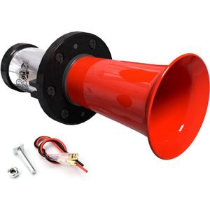 OOGA Air Classical Ahooga Antique Car Horn - Old Style School 12V 110DB Vintage Fashion Fun for Volkswagen, Car, Trucks, RV's (Red)
