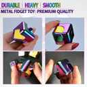 Fidget Spinner Toys Cube Adults Metal Fidgets Cool Stuff Desk Gadgets Office Toy for Teen Boy Small Anxiety Figette Sensory Toy ADHD Tool Fingears Figet Stress Gifts Easter Basket Stuffers Teen Boys