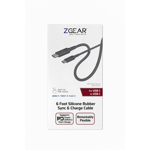 Zgear Silicon Cable USB C-C 6 Ft Braided