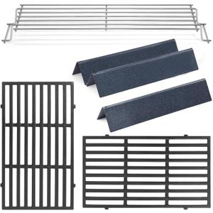 Criditpid Grill Replacement Parts for Weber GS4 Spirit 2 Grill with Front Control, 7635 Flavorizer Bars, 7637 Grates & 69866 Warming Rack for Weber Spirit I/II 200 Series E210 E220 S210 S220 Grills., L1 7635+7637+69866