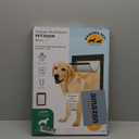 Hakuna Pets Deluxe Aluminum Pet, Cat and Dog Door with 2-Way Locking Panel for Screens, Doors and Walls up to 2.8" Thick, Large, Black