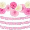 Mexican Cielito Lindo Party Decorations Include Pink Papel Picado Mexican Fiesta Party Banners Paper Fans Paper Pom Poms Day of the Dead Cinco De Mayo Home Baby Shower Party Supplies