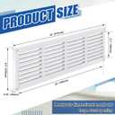 Colingmill 1 Pcs Decorative Return Air Vent Cover 32 x 8.5 x 3/4 Inch (30x6 Duct Opening) White MDF Modern Farmhouse Wall Vent Grille High Airflow Cold Air Return HVAC Cover for Wall Baseboard