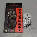 MAMBASNAKE M2 Carbon Fiber Wireless Gaming Mouse,PAW3395PRO 40K DPI Optical Sensor,41g Ultra Lightweight Ergonomic,Programmable Buttons BT/2.5Ghz/Wired Mice,Computer Accessories for PC/Mac-White