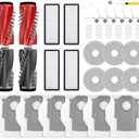 34 PCS Qrevo S5V Replacement Accessories Compatible with Roborock Qrevo Curv/S5X/Edge/Edge S5A/Qrevo S5V Robot Vacuum, 2 Mainbrush, 6 Scent Tablets,4 HEPA Filters, 6 Dust Bags,6 Mop Pads, 6 Side Brush