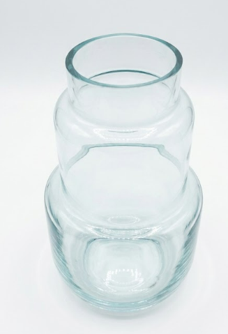 SDS For HD Glass Vase With Light Wood Base