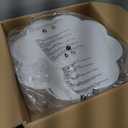 VONLUCE Semi-Flush Mount Ceiling Light, 15.7" Modern 3-Light Ceiling Light Fixture with White Petal-Shaped Shade 3 E26 Sockets for Bedroom Entryway Living Room, Black Finish, ETL Certificated