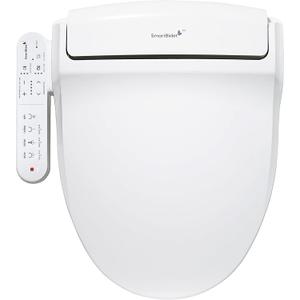SmartBidet® SB-2000 Smart Bidet Electric Bidet Toilet Seat with Heated Seat, Warm Water, Air Dryer – Side Control Panel, Round