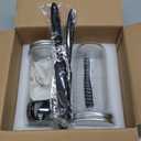 Glass Sourdough Starter Jar 2 Pack, 24 oz Wide Mouth Organic Sourdough Starter Kit with Date Marked Band, Thermometer, Cloth Cover & Metal Lid, Reusable Bread Baking Supplies, Bread Making Accessories