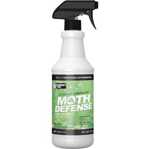 Exterminators Choice Moth Defense Spray - 32 Fl Oz - Natural Lemongrass & Citronella Formula - Animal Safe Moth Spray for Indoor & Outdoor Yard - Anti-Clothing & Fabric Treatment