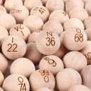GSE Games & Sports Expert 7/8-Inch Bingo Balls, Solid Wooden Replacement Bingo Game Balls for Parties, Prize Raffles